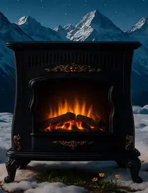 بخاری ارنست طرح شومینه مشکی